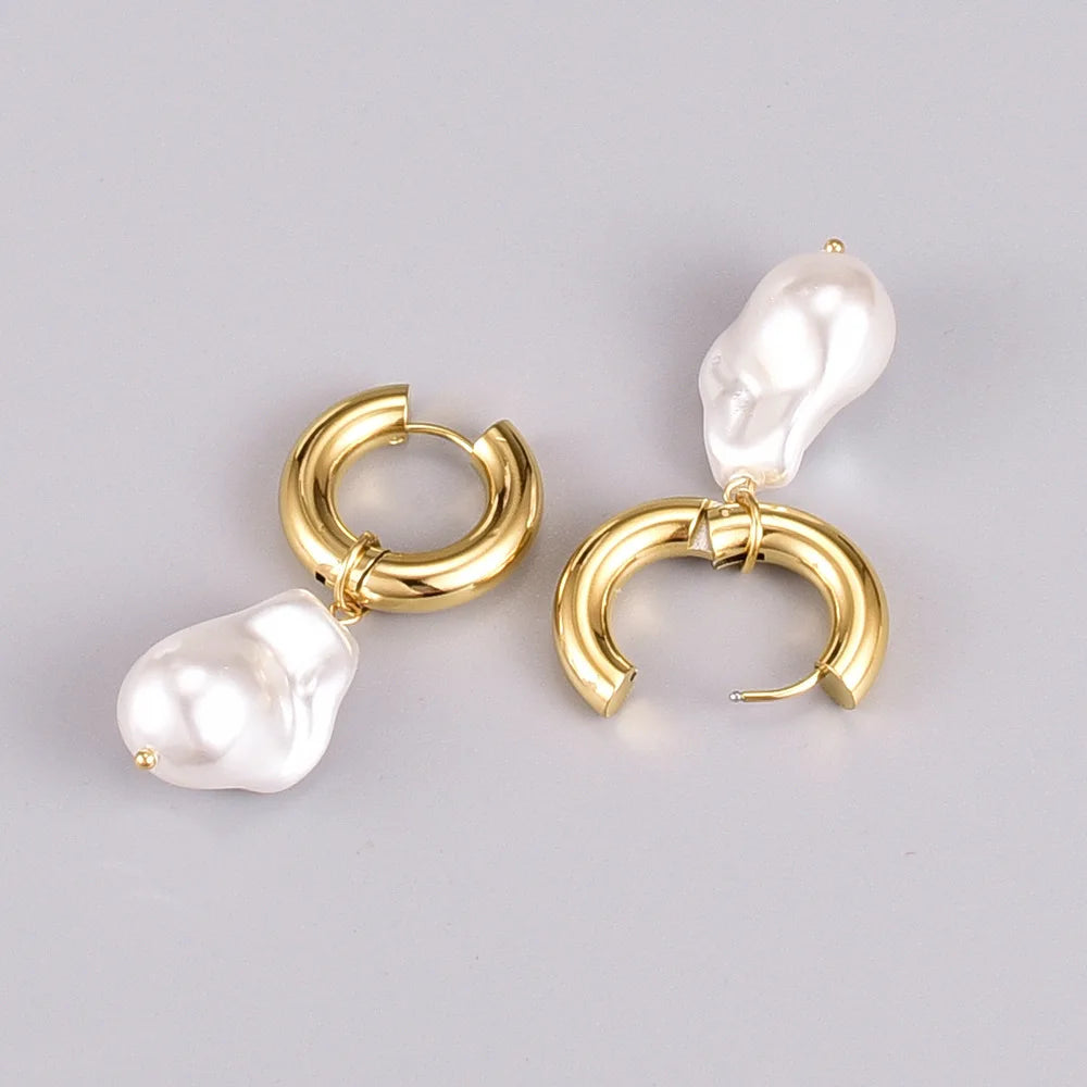 Baroque Drop Earrings Punk Vintage Earclip Jewelry Christmas Party Gift