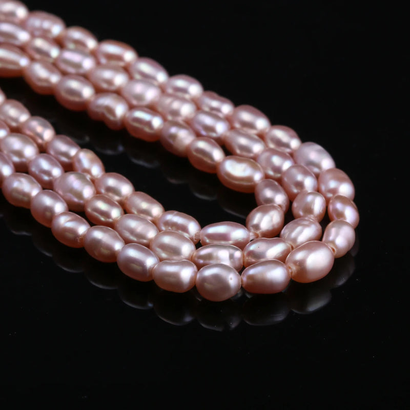 Natural Freshwater Pearl Beads 4-5mm Rice Shape DIY Jewelry Making 100% Natural
