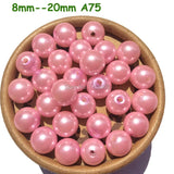 6-30mm Baby Pink Simulated Pearl Beads A75