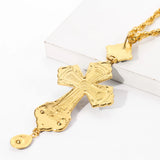 Orthodox Jesus Crucifix Pendant Enamel Necklace