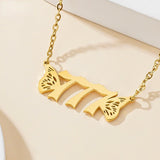 Angel Number Necklaces 000-999 Lucky Number Pendants Personalized Name Year