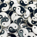 Peixin 20Pcs Enamel Pendant Silver Metal for DIY Jewelry Making
