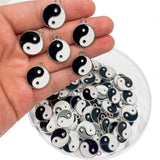 Peixin 20Pcs Enamel Pendant Silver Metal for DIY Jewelry Making