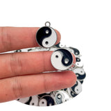 Peixin 20Pcs Enamel Pendant Silver Metal for DIY Jewelry Making