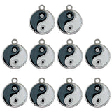 Peixin 20Pcs Enamel Pendant Silver Metal for DIY Jewelry Making