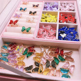 20Pcs Colorful Butterfly Resin Earring DIY Jewelry Making Set