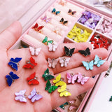 20Pcs Colorful Butterfly Resin Earring DIY Jewelry Making Set