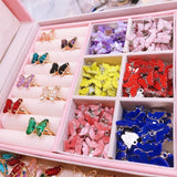 20Pcs Colorful Butterfly Resin Earring DIY Jewelry Making Set
