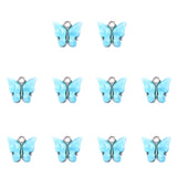 20Pcs Colorful Butterfly Resin Earring DIY Jewelry Making Set