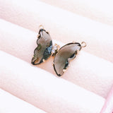 Peixin 4Pcs/Set Crystal Butterfly Pendant for Necklace DIY Jewelry Making