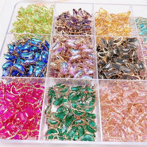 Peixin 5Pcs Crystal Butterfly Necklace Pendant for Women's