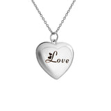 Heart Shaped Photo Box Necklace Peach Heart Pendant Chain Jewelry