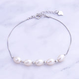 925 Silver Bracelet with Freshwater Pearl for Women