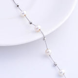 925 Silver 6.3mm Freshwater Pearl Bracelet For Women