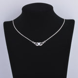 925 Silver Heart Necklace Pendant Romantic Jewelry