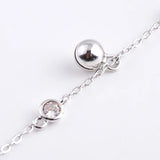 925 Silver 3 Mini Vocal Sound Bell Bracelet Silver Bead Chain Kids Bangle