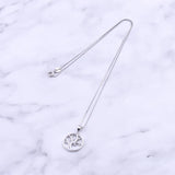 925 Silver Tree of Life Necklace Zircon Pendant Long Chain Classic Jewelry