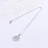 925 Silver Tree of Life Necklace Zircon Pendant Long Chain Classic Jewelry