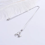 925 Silver Big Steed Horse Female Pendant Long Chain Animal Necklace