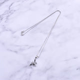 925 Silver Dragonfly Resin Necklace Zircon Pendant Silver Chain Jewelry