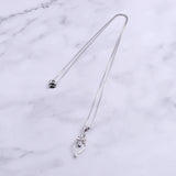 925 Silver Bowknot Zircon Oval Drop Necklaces For Women