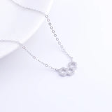 925 Silver CZ 3 Hexagon Necklaces Honeycomb Pendant Jewelry