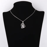925 Sterling Silver CZ Crystal Clove Flower Heart Necklace For Women