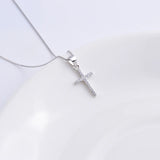 Zircon Cross Pendant Necklace for Women