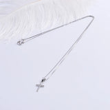 Zircon Cross Pendant Necklace for Women