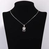 925 Silver Crystal Fairy Necklace Zircon Fairy Pendant