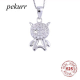 925 Silver Crystal Fairy Necklace Zircon Fairy Pendant