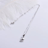 925 Silver Copper Coin Monkey Necklace Zircon Pendant Kids Jewelry Gift