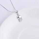 925 Silver Copper Coin Monkey Necklace Zircon Pendant Kids Jewelry Gift