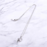 925 Silver Dolphin Crystal Heart Necklace Lover Heart Pendant