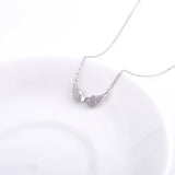 925 Silver Fairy Angel Wing Necklace Zircon Butterfly Pendant Gift