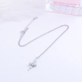925 Silver Ballerina Ballet Dancer Necklace Pendant for Women