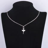 925 Silver Ballerina Ballet Dancer Necklace Pendant for Women
