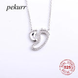 925 Silver Baby Footprint Necklaces for Mother Child