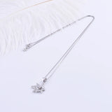 925 Silver CZ Star Couple Necklaces Irregular Starfish Pendants
