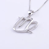 925 Silver Virgo Zircon Necklace for Women