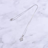 925 Silver Gothic Zircon Cross Pendant Anchor Necklace for Women