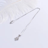 925 Silver Gothic Zircon Cross Pendant Anchor Necklace for Women