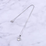925 Silver Zircon Baby Elephant Necklace Women Animal Pendant Choker