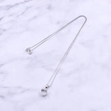 925 Silver Hollow Zircon Heart Necklace For Women