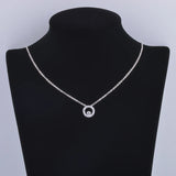 925 Silver Zircon Evil Eye Necklace for Women