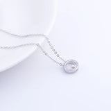 925 Silver Zircon Evil Eye Necklace for Women