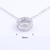 925 Silver Zircon Evil Eye Necklace for Women