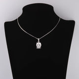 925 Silver Owl Fledgling Necklace Cartoon Bird Pendant