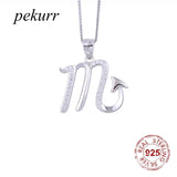 Sterling Silver Scorpio Zircon Necklace - Zodiac Sign Jewelry