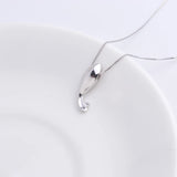 Sterling Silver Whale Fish Necklace Dolphin Pendant Silver Chain Women Jewelry